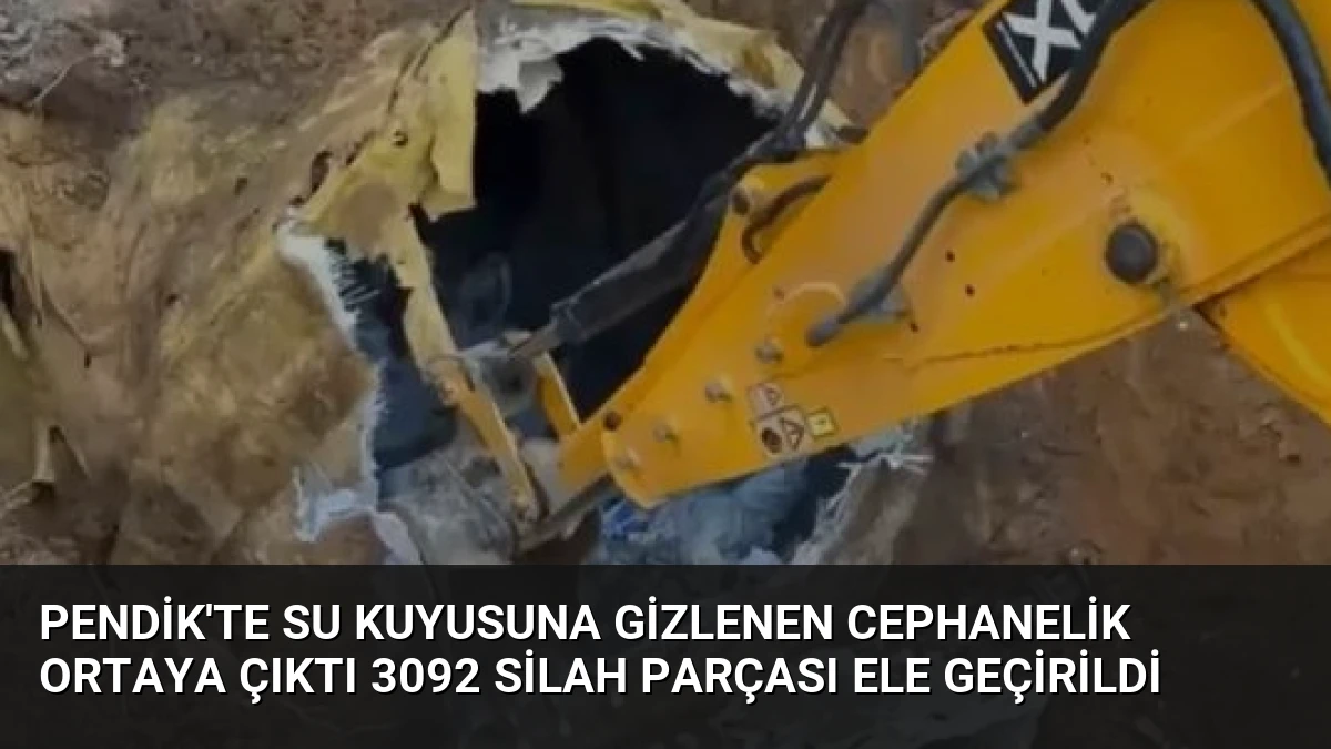 Pendik’te Su Kuyusuna Gizlenen Cephanelik Ortaya Çıktı 3092 Silah Parçası Ele Geçirildi