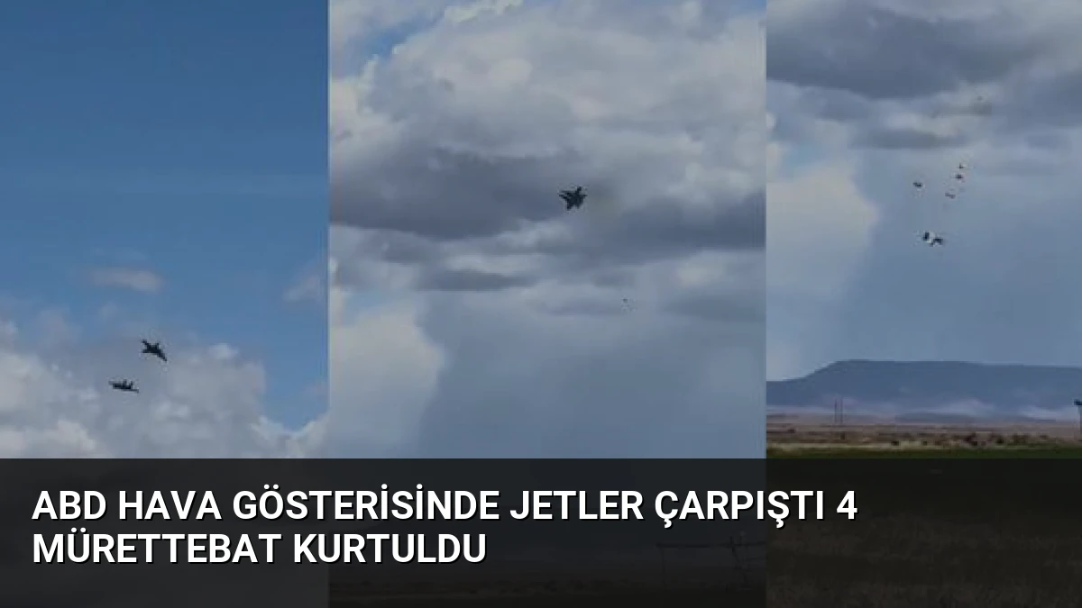 ABD Hava Gösterisinde Jetler Çarpıştı 4 Mürettebat Kurtuldu