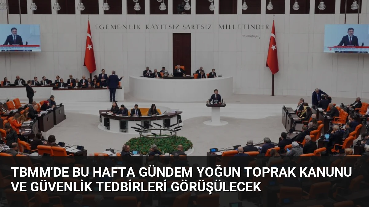 TBMM’de Bu Hafta Gündem Yoğun Toprak Kanunu ve Güvenlik Tedbirleri Görüşülecek